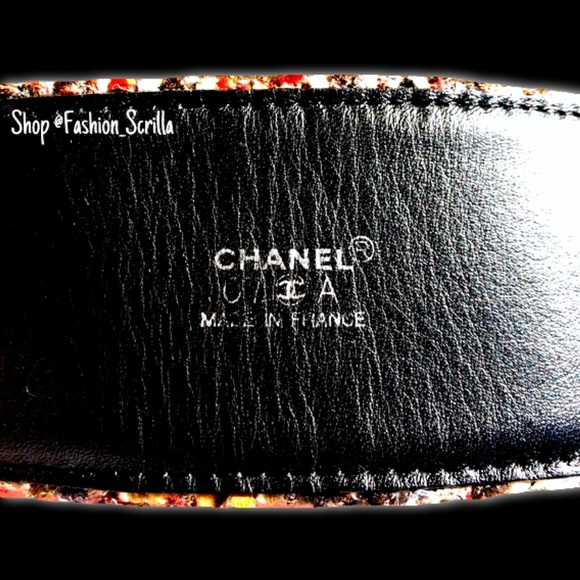 CHANEL Multi-color Wide Width Tweed Belt - Picture 9 of 10